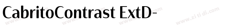 CabritoContrast ExtD字体转换
